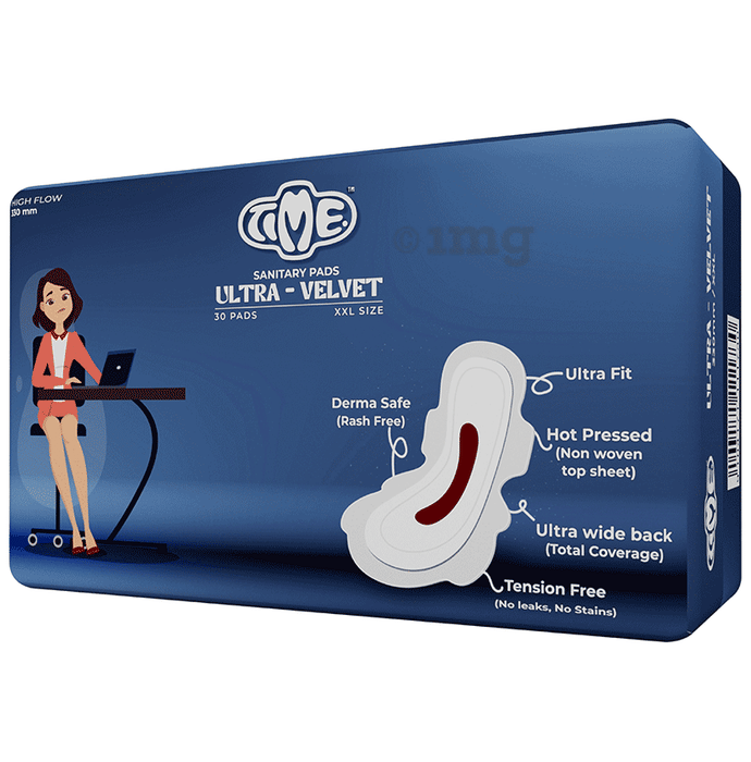 Time Ultra Velvet Sanitary Pads XXL Buy packet of 30.0 pads at best