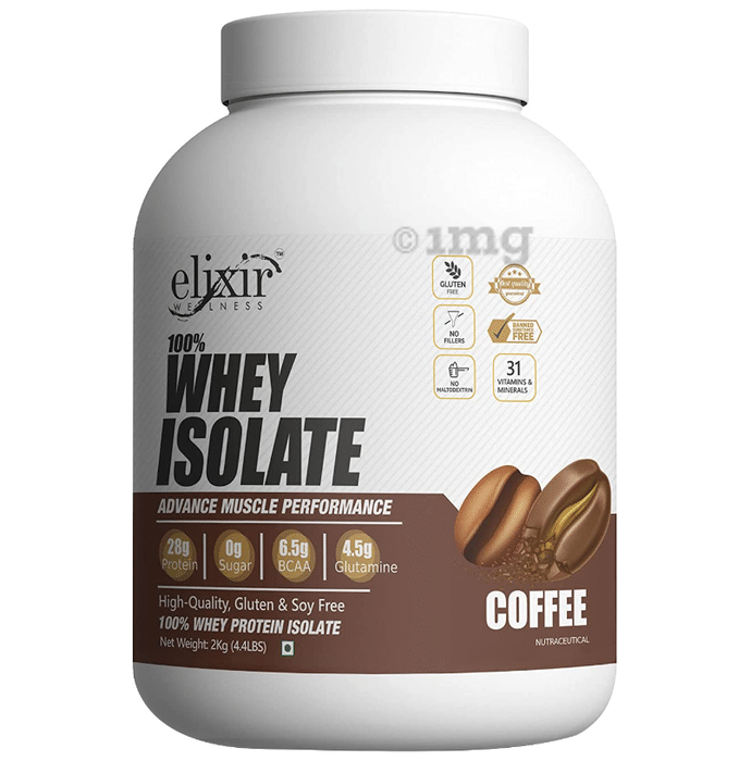 Elixir Wellness 100% Whey Isolate Coffee