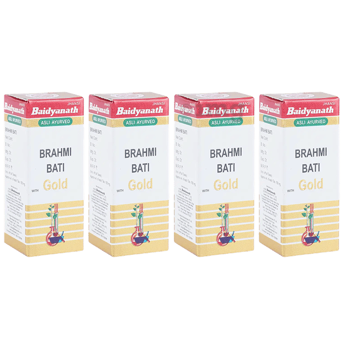 Baidyanath (Jhansi) Brahmi Bati with Gold Tablets (25 Each)