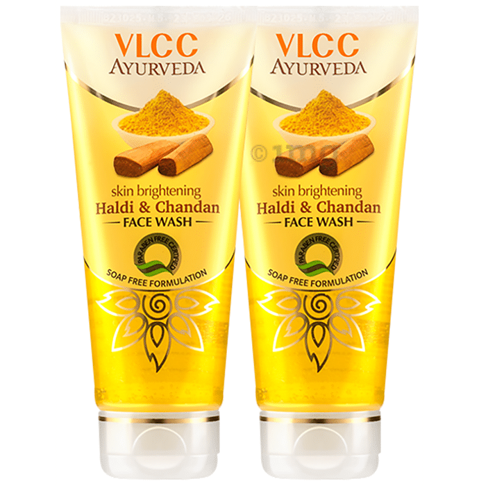 VLCC Ayurveda Skin Brightening Haldi & Chandan Face Wash (100ml Each)