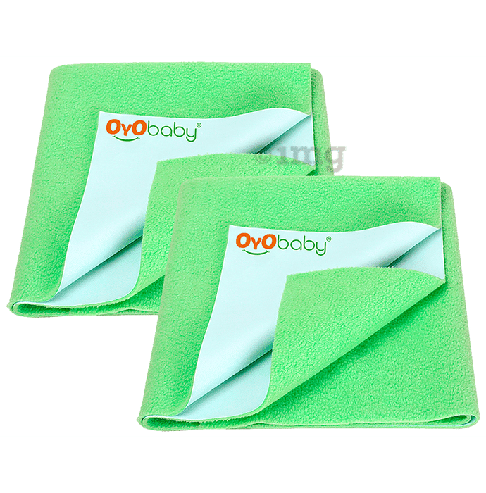 Oyo Baby Waterproof Bed Protector Dry Sheet Small Light Green