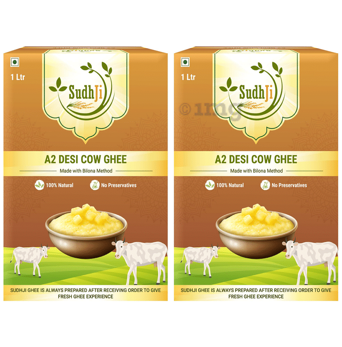 Sudhji A2 Desi Cow Ghee (1 Ltr Each)