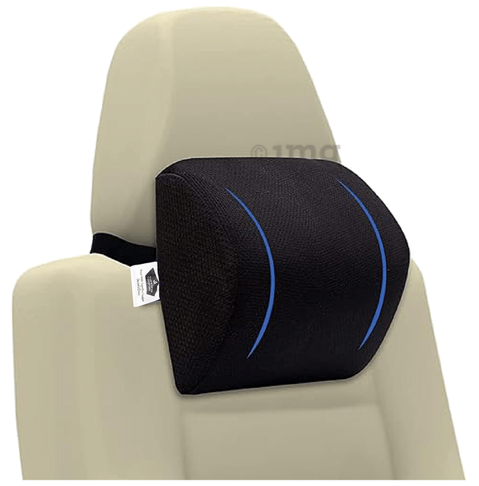 Superfine Comfort Memory Foam Car Neck & Shoulders Support & Pain Relief Pillow Black