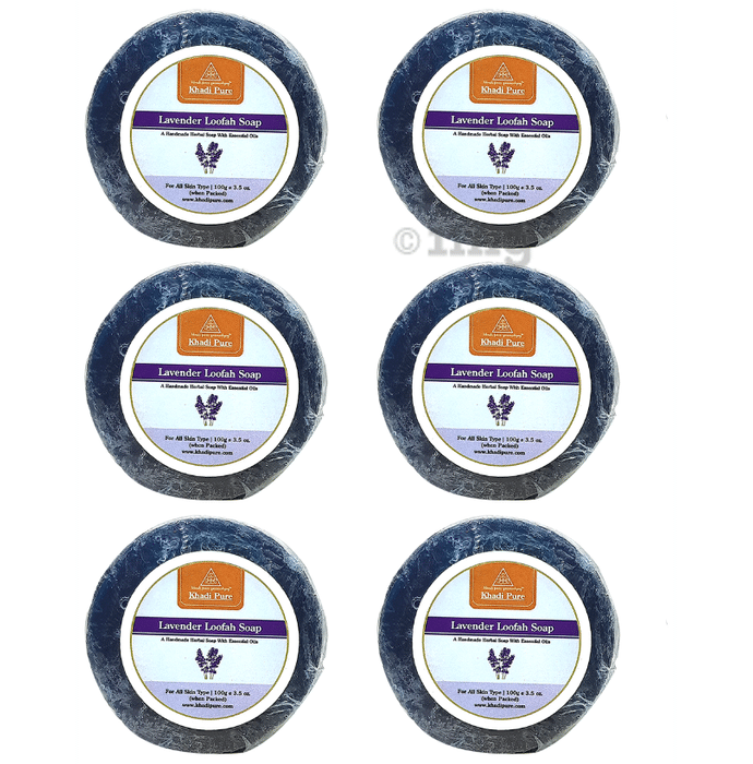 Khadi Pure Lavender Loofah Soap (125gm Each)
