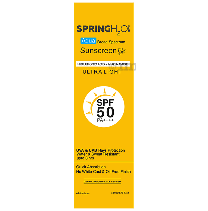 Spring H2O Aqua Broad Spectrum Sunscreen Gel SPF 50 PA++++