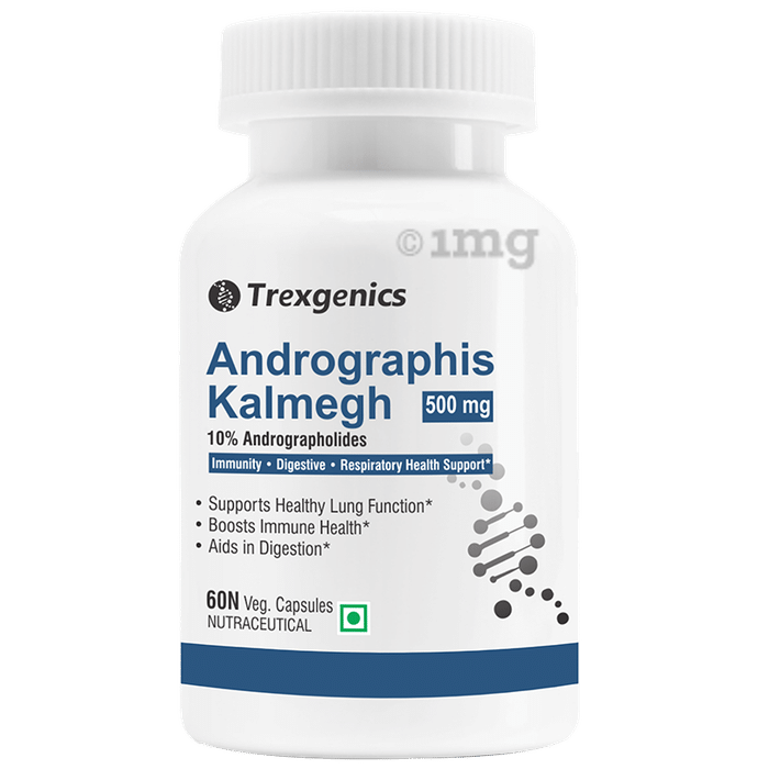 Trexgenics Andrographis Kalmegh 10% Andrographolides 500mg Veg Capsule