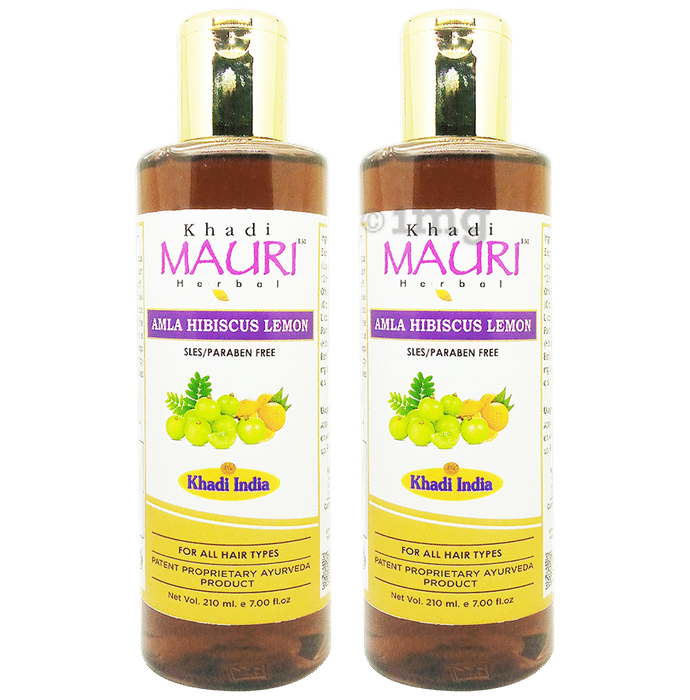 Khadi Mauri Herbal Amla Hibiscus Lemon Shampoo(210ml Each)