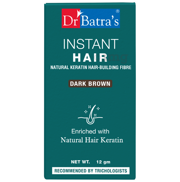 Dr Batra's Instant Hair Natural Keratin Hair Building Fibre Dark Brown
