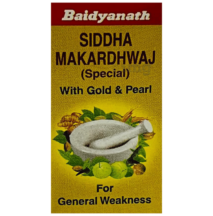 Baidyanath Siddha Makardhwaj Special with Gold & Pearl for General Weakness