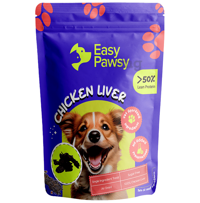 Easy Pawsy Chicken Liver Real Treat for Dogs Sugar Free