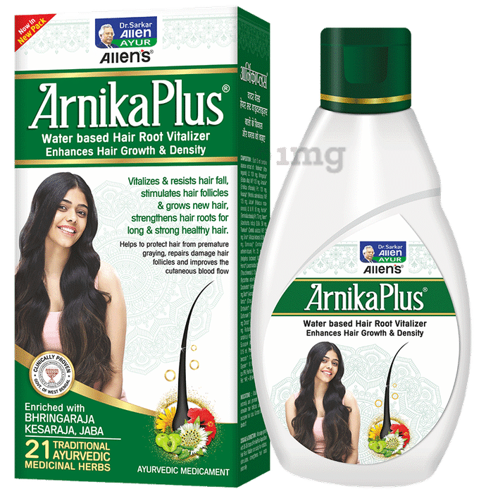 Allen Laboratories Arnika Plus Water Based Hair Root Vitalizer for Enhances Hair Growth & Density (100ml Each)