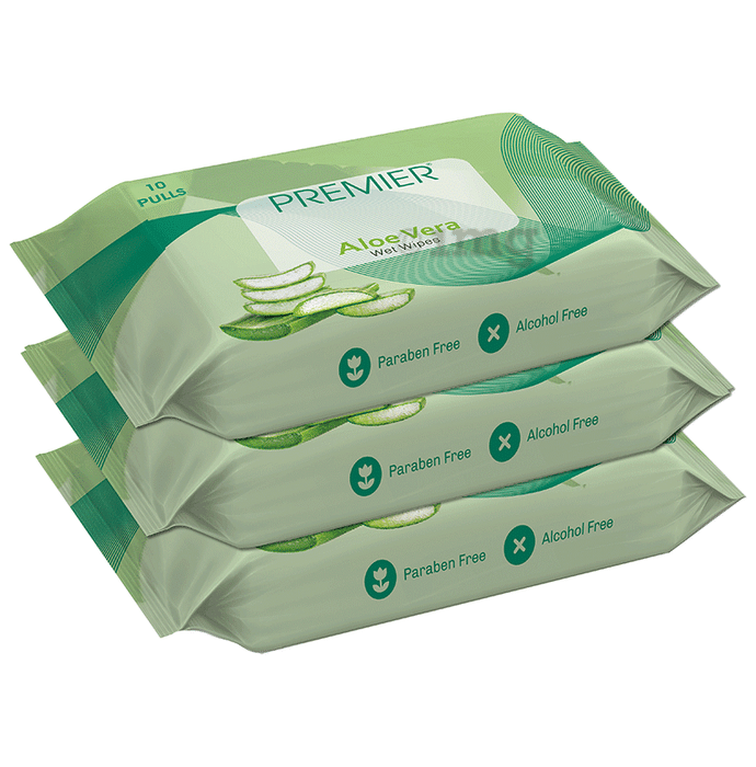 Premier Tissues Aloe Vera Wet Wipes (10 Each)