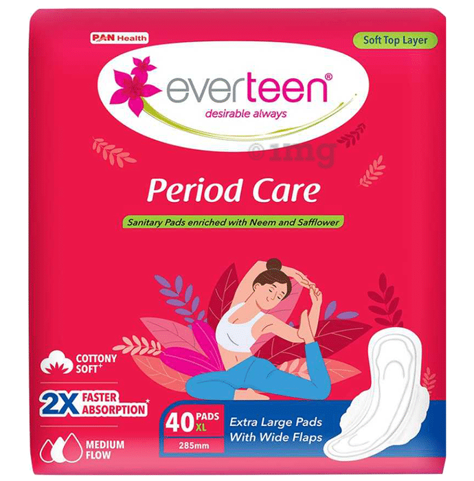 Everteen Period Care Soft Top Layer Sanitary Pads (40 Each)