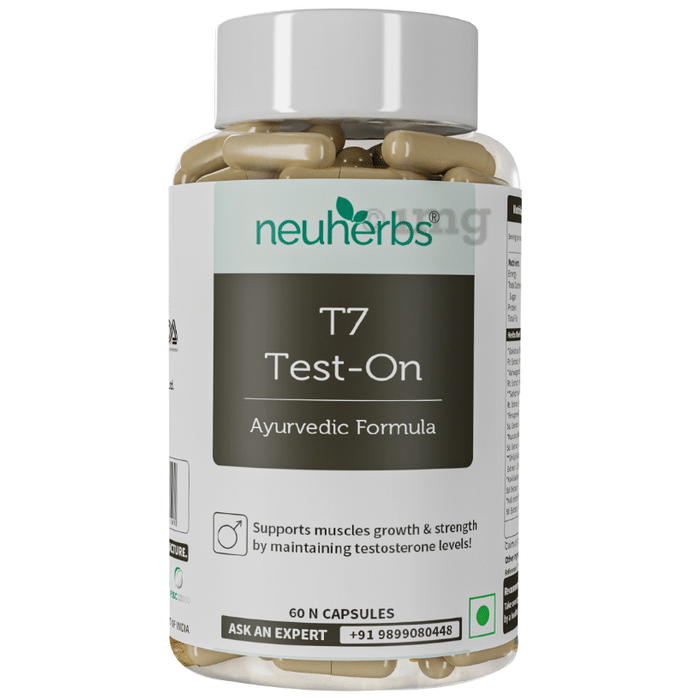 Neuherbs T7 Ultra Testosterone Booster Veggie Capsule | Supports Muscle Strength & Growth