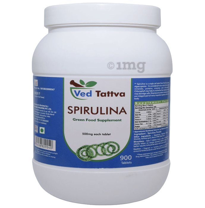 Ved Tattva Spirulina Green Food Supplement Tablet