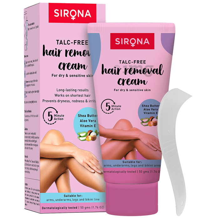 Sirona Hair Removal Cream for Sensitive Skin: Buy tube of 50 gm Cream at  best price in India | 1mg