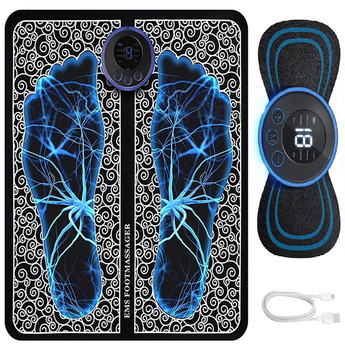 Agarwals Combo Pack of EMS Electric Foot Mat Massager & Electric Mini Butterfly Massager