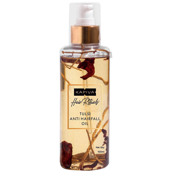 Kapiva Tulsi Anti-Hair Fall Oil | Visible Results in 2 Months | 100% Ayurvedic | Tulsi-Based Oil