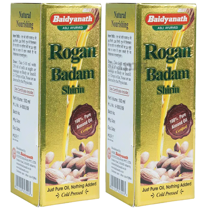 Baidyanath (Jhansi)  Rogan Badam Shirin Oil (25ml Each)