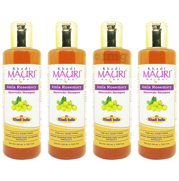 Khadi Mauri Herbal Amla Rosemary Ayurvedic Shampoo (210ml Each)