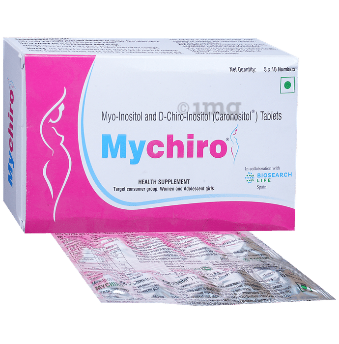 Mychiro  Myo-Inositol & D-Chiro-Inositol Tablet | For Women & Adolescent Girls