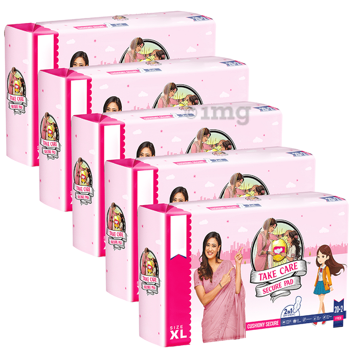 Take Care Cushiony Secure Sanitary Pads (22 Each) XL