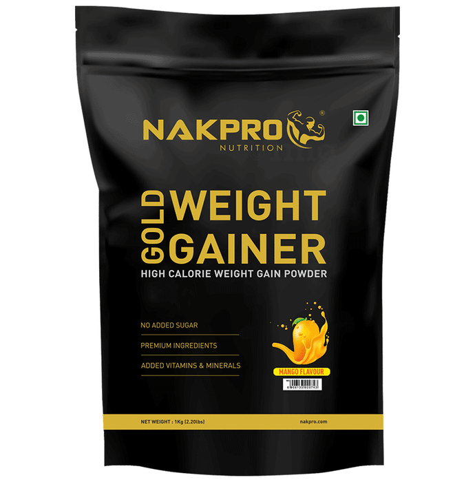 Nakpro Nutrition Gold Weight Gainer Powder Mango