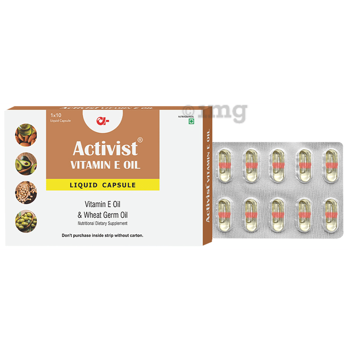 Activist Vitamin E OIl Liquid Capsule (10 Each) Buy combo pack of 3
