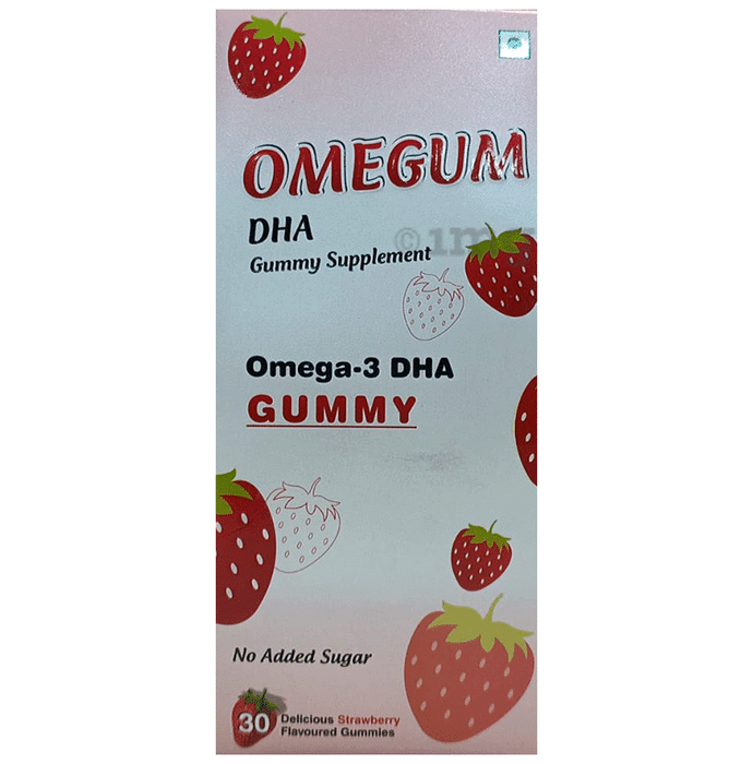 Omegum Omega 3 DHA Gummies Strawberry