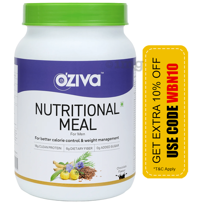 Oziva Nutritional Meal for Men for Better Calorie Control & Weight Management Chocolate