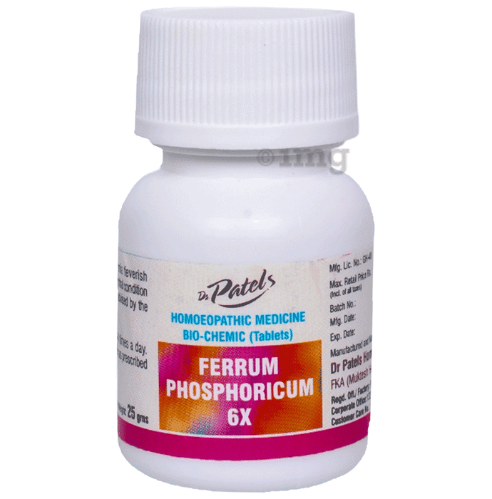 Dr. Patel's Ferrum Phosphoricum Biochemic Tablet 6X