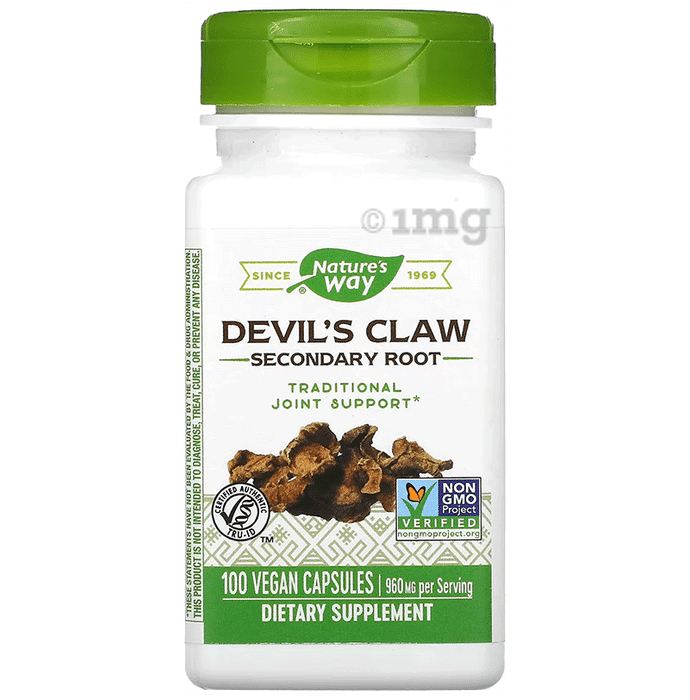 Nature's Way Devil's Claw, Secondary Root 480mg Vegan Capsules