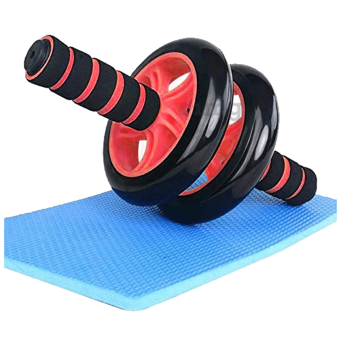 Healthcave Ab Roller with Double Wheel and Anti- Slip Mat For Men and Women Useful for Abs