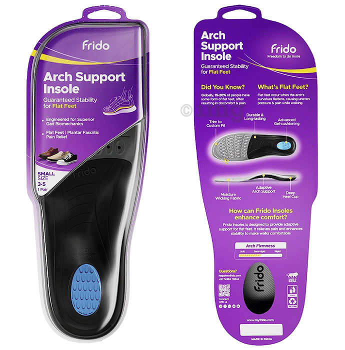 Frido Arch Support Insole for Flat Feet Small