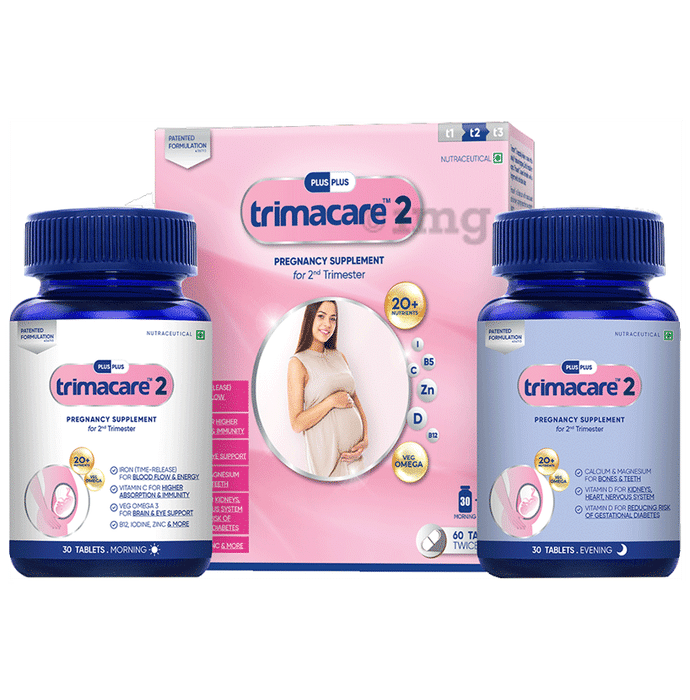 Trimacare 2 Prenatal Multivitamins with Omega 3 Tablet for Gestational Diabetes