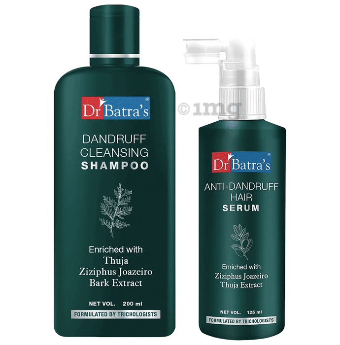 Dr Batra's Combo Pack of Dandruff Cleansing Shampoo 200ml and Anti-Dandruff Hair Serum 125ml