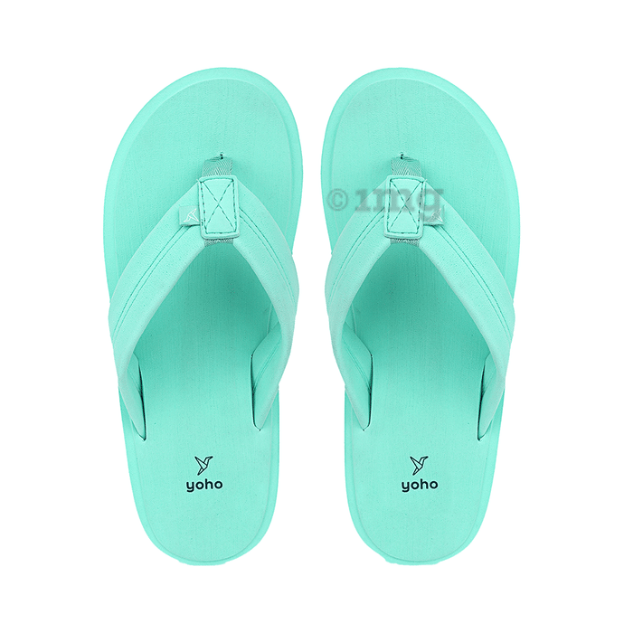Yoho Lifestyle Doctor Ortho Soft Comfortable and Stylish Flip Flop Slippers for Men Sea Green 9 