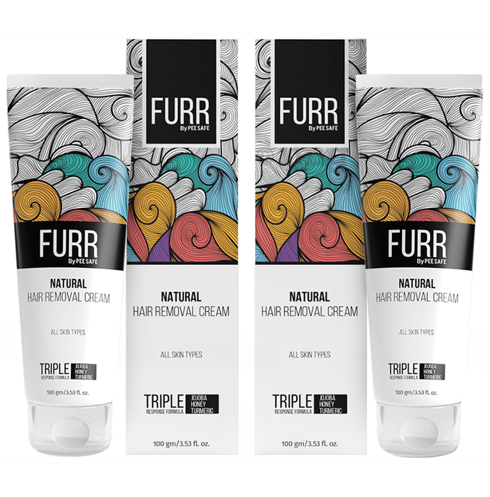 Furr Natural Hair Removal Cream All Skin Types (100gm Each)
