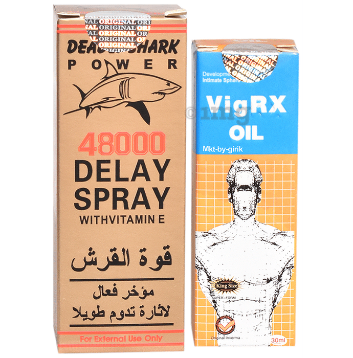 Girik Combo Pack of 4800 Delay Spray 40ml and Vigrx Oil 30ml