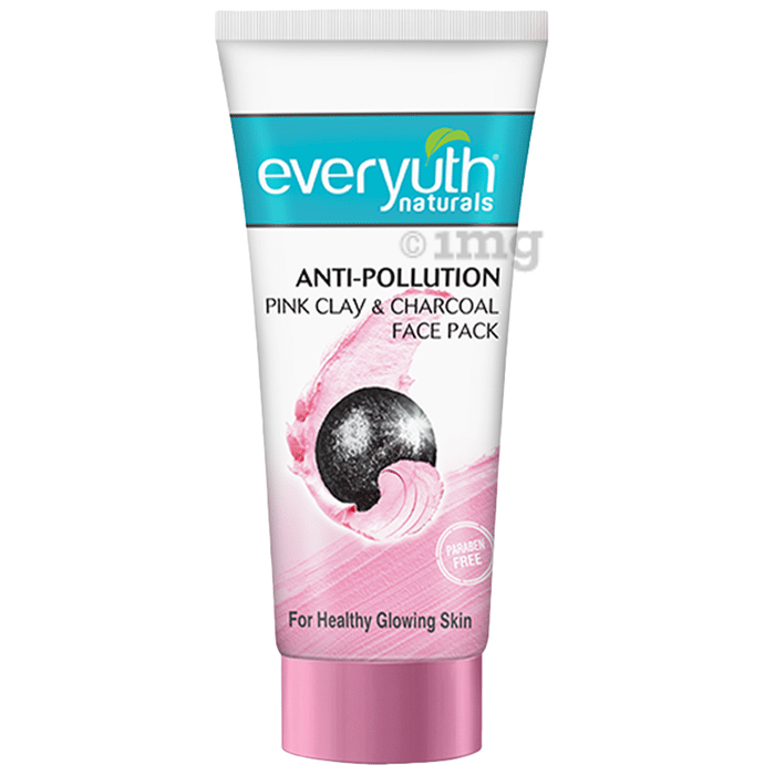 Everyuth Naturals Anti Pollution Pink Clay & Charcoal Face Pack