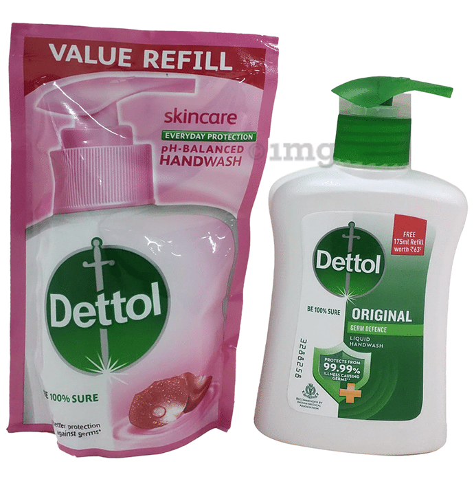 Dettol Original Liquid Handwash with 175ml Refill Free