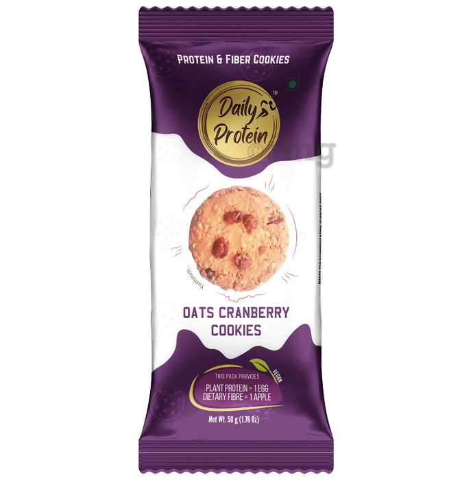 NutriSnacksBox Daily Protein Cookies (50gm Each) Oats Cranberry