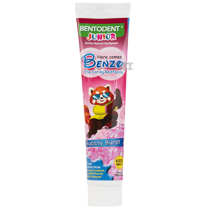 Bentodent Junior Kids Age 2+ Benzo Toothpaste Bubbly Burst
