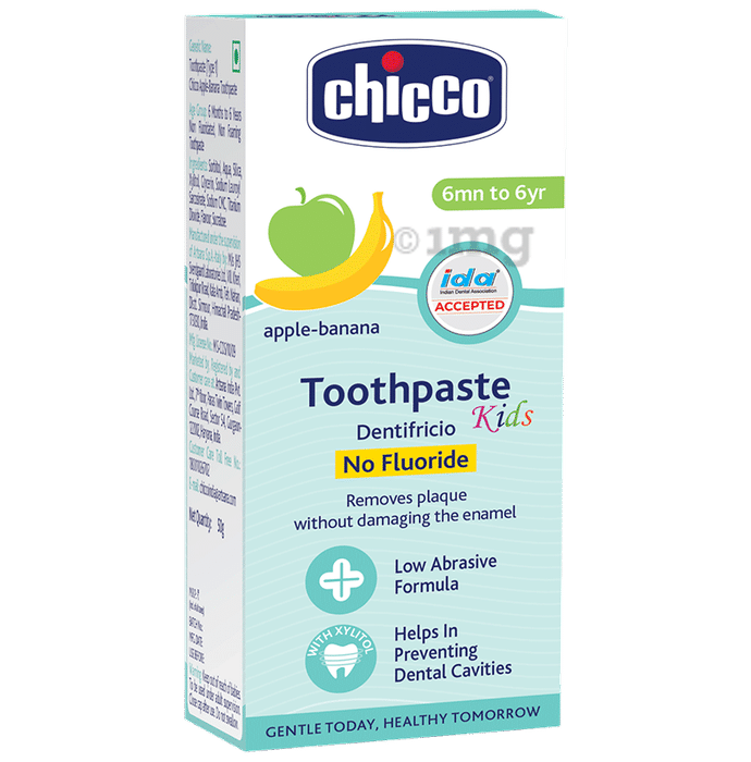 Chicco Kids Toothpaste for 6mn to 6yr Apple-Banana