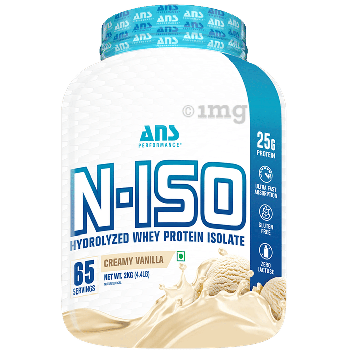 ANS Performance N-Iso Hydrolyzed Whey Protein Isolate Powder Creamy Vanilla