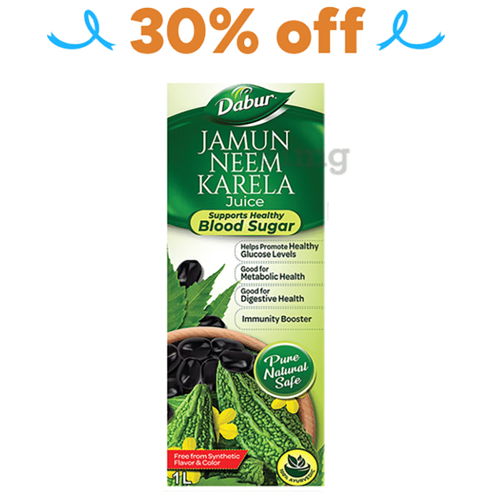Dabur Jamun Neem Karela Ayurvedic Juice | For Healthy Glucose Levels, Digestion, Metabolism & Immunity