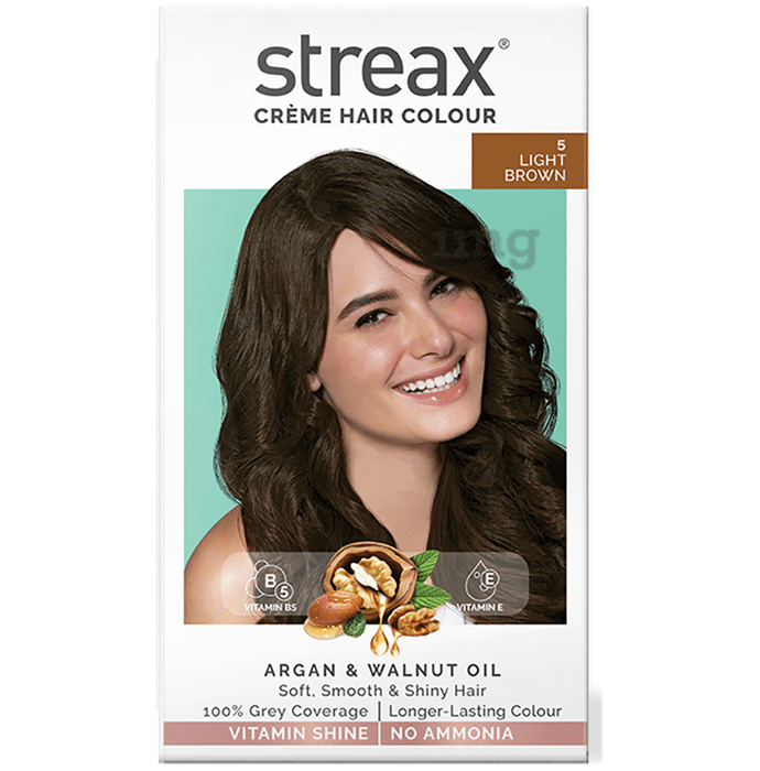 Streax Creme Hair Colour 5 Light Brown