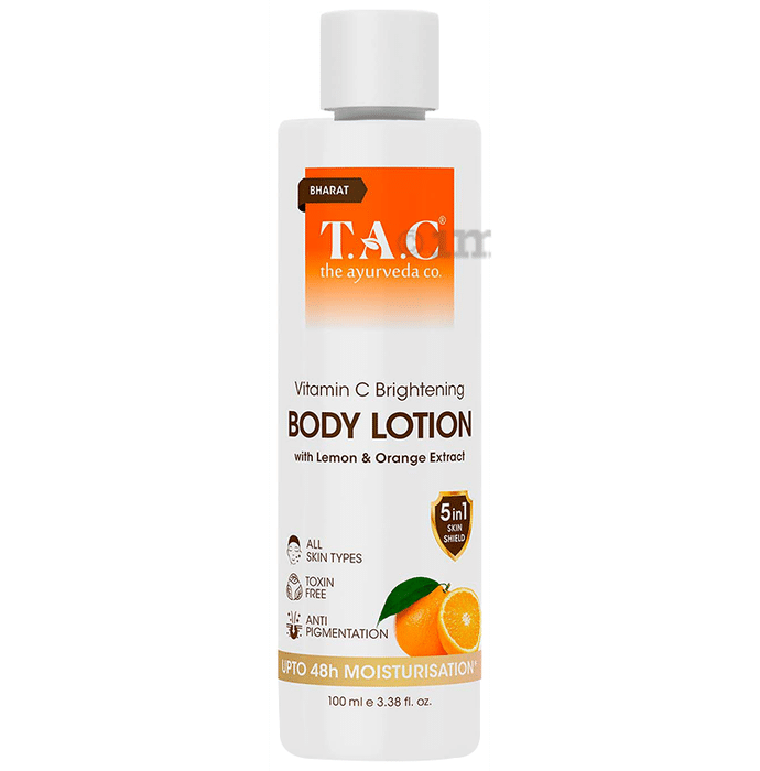 TAC The Ayurveda Co.  Vitamin C Brightening Body Lotion with Lemon & Orange Extract