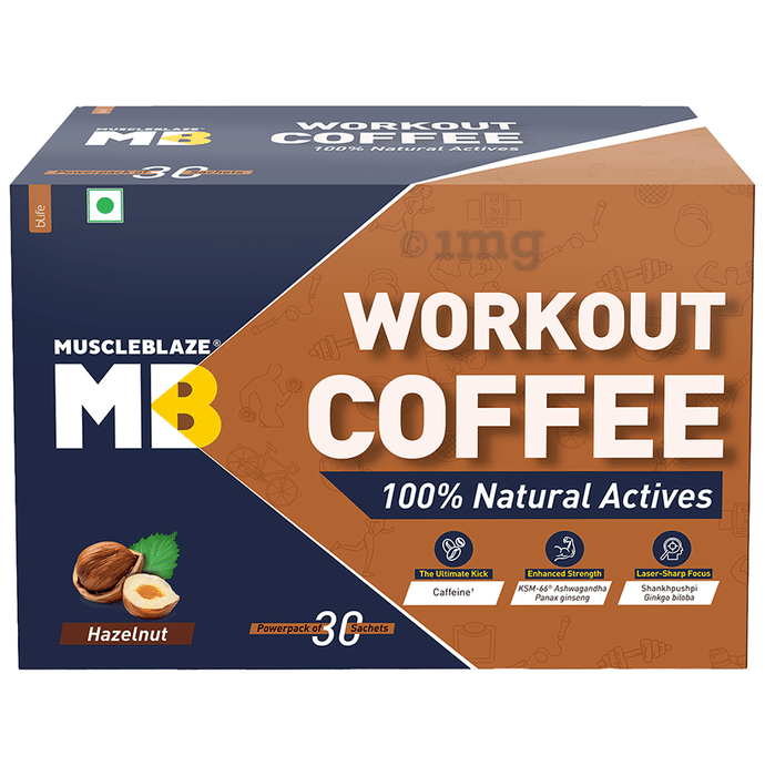 MuscleBlaze MB Workout Coffee Sachet (3.5gm Each) Hazelnut