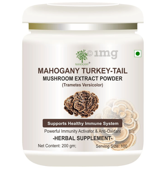 Mahogany TurkeyTail Mushroom Extract Powder Buy jar of 200.0 gm